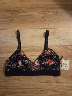 KILO BRAVA Women's Embroidered Floral  Bralette Size XL NWT